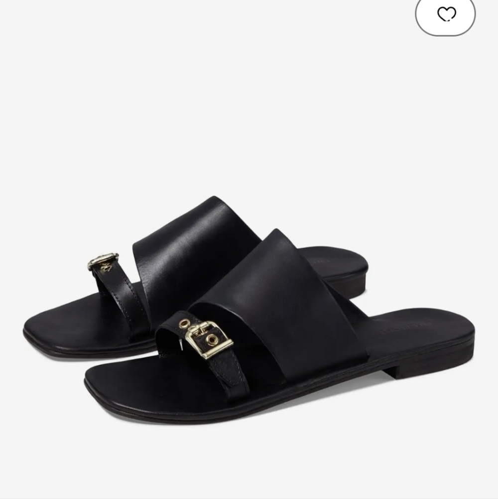 FREE PEOPLE Mila Minimal Flat Sandals / Black